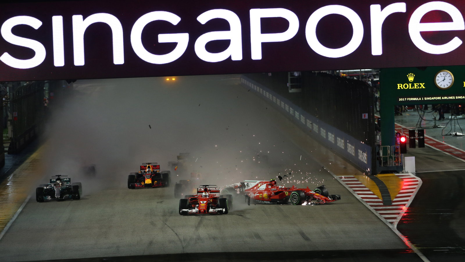 Sebastian Vettel, Kimi Raikkonen, Max Verstappen,