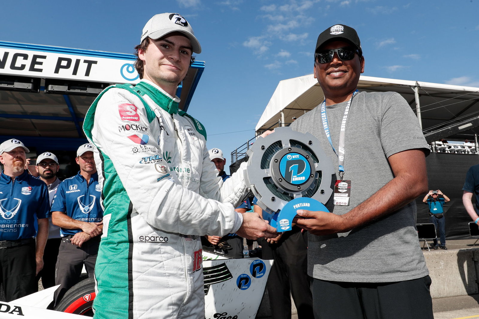 Josef Newgarden and Santino Ferrucci share opinions on Gateway spin