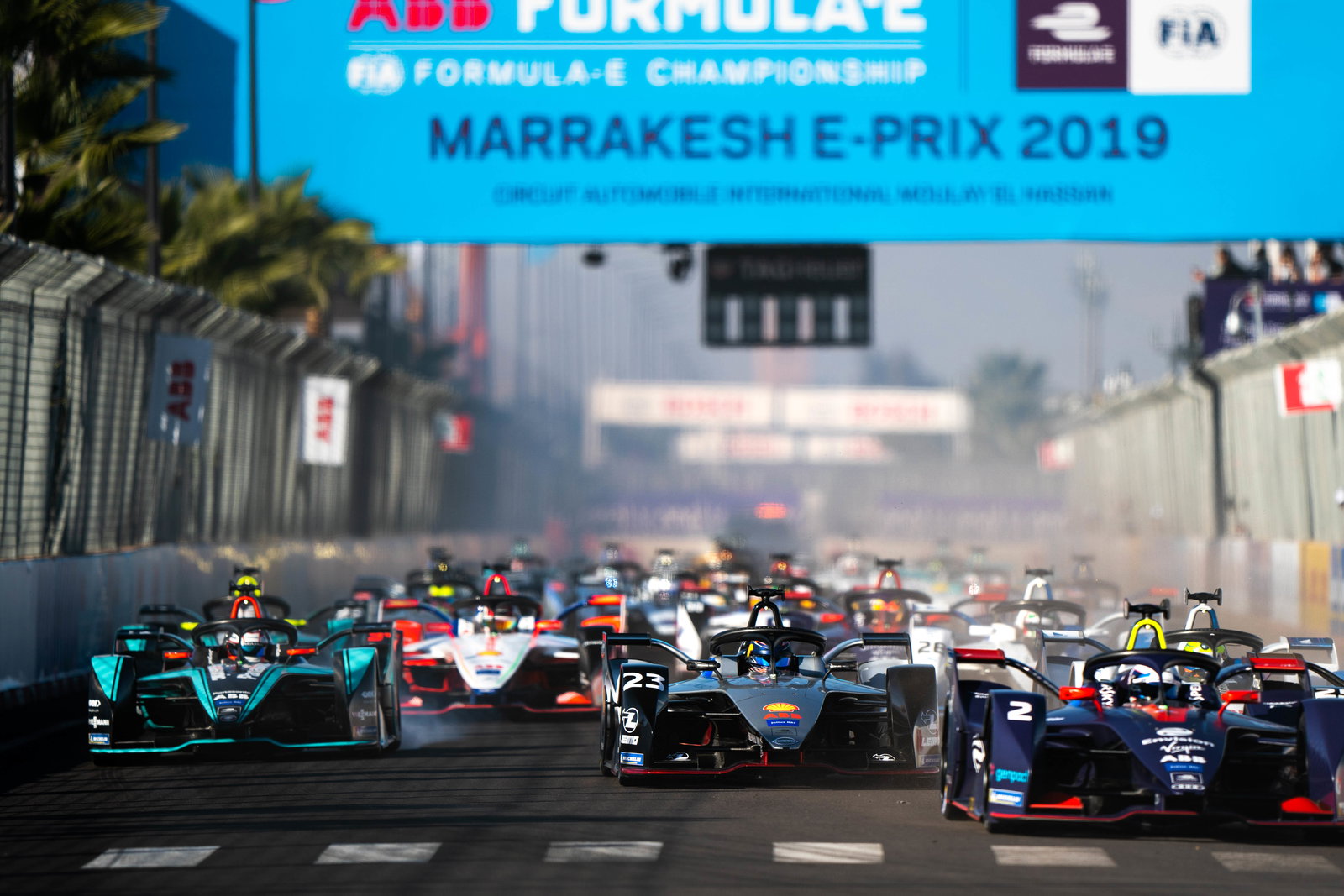 BMW clash hands Jerome d'Ambrosio Marrakesh Formula E victory