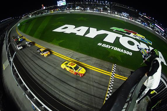 Joey Logano, driver of the #22 Shell Pennzoil Ford