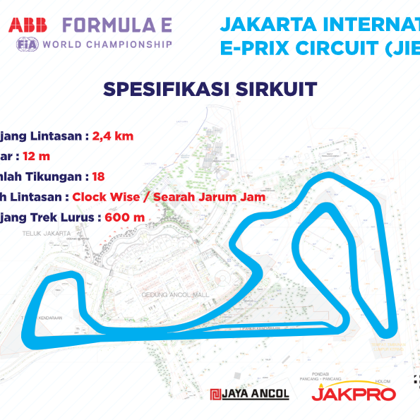 Layout Jakarta International E-Prix Circuit