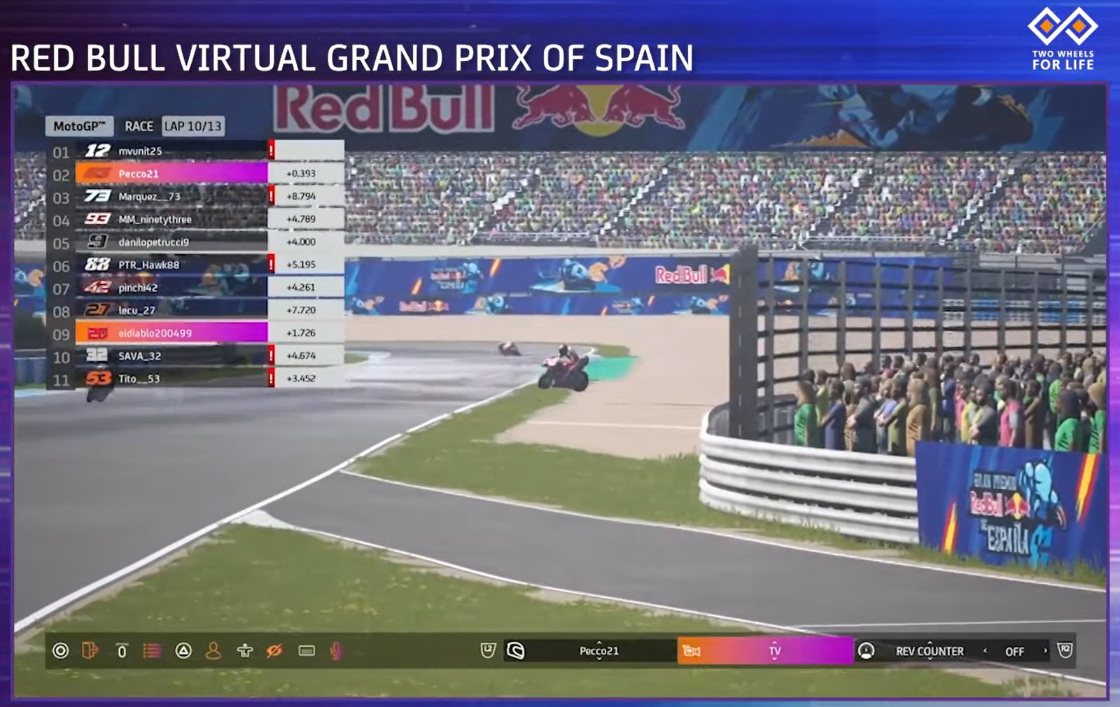 MotoGP Virtual: Marquez melambat untuk pertarungan Petrucci, pebalap Ducati turun