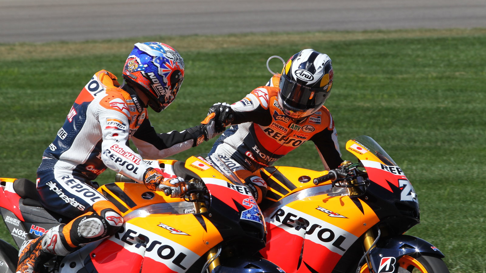 Stoner and Pedrosa, Indianapolis MotoGP 2011