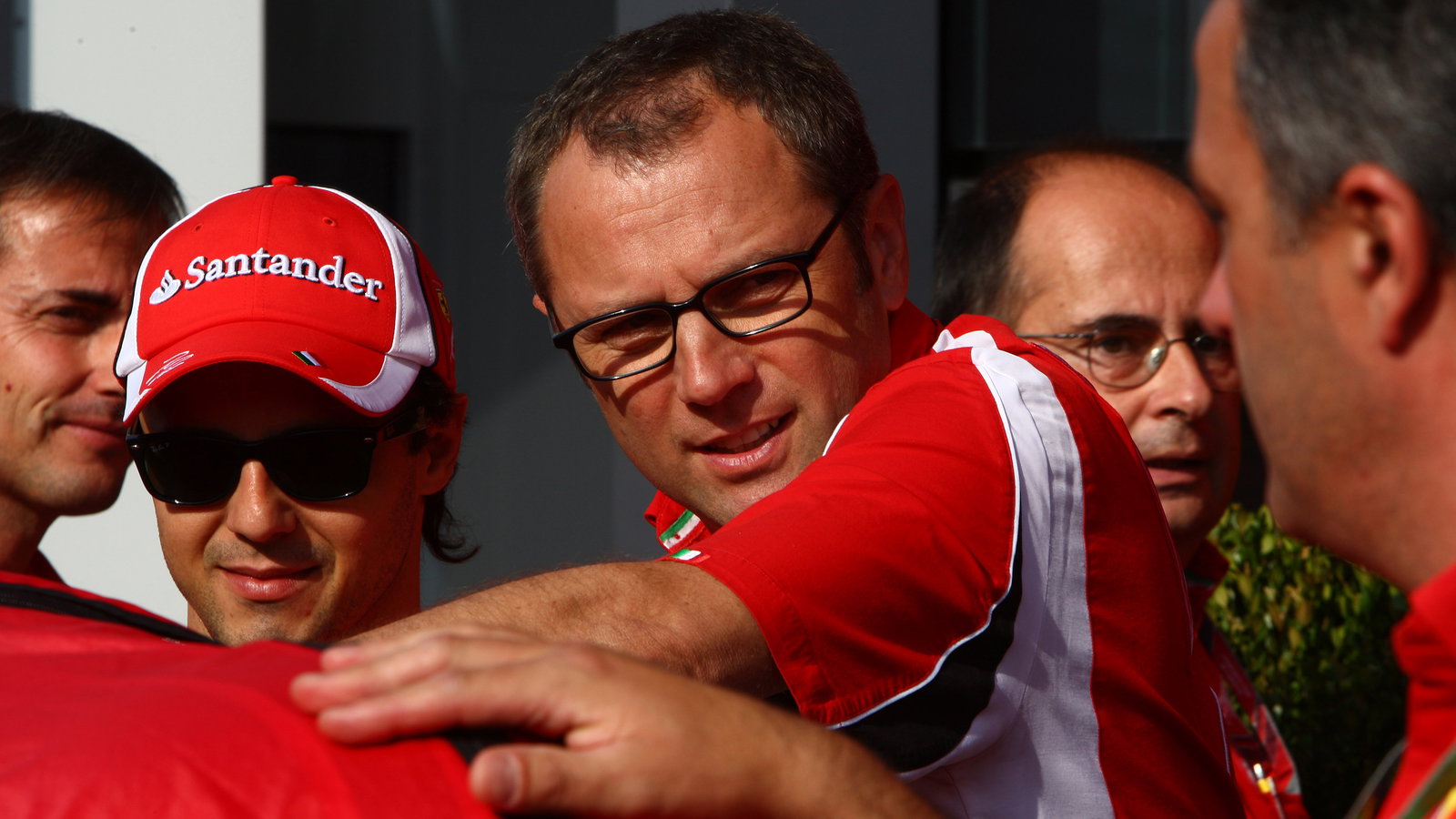 08.09.2011- Felipe Massa (BRA), Scuderia Ferrari, F-150 Italia and Stefano Domenicali (ITA), Team Pr