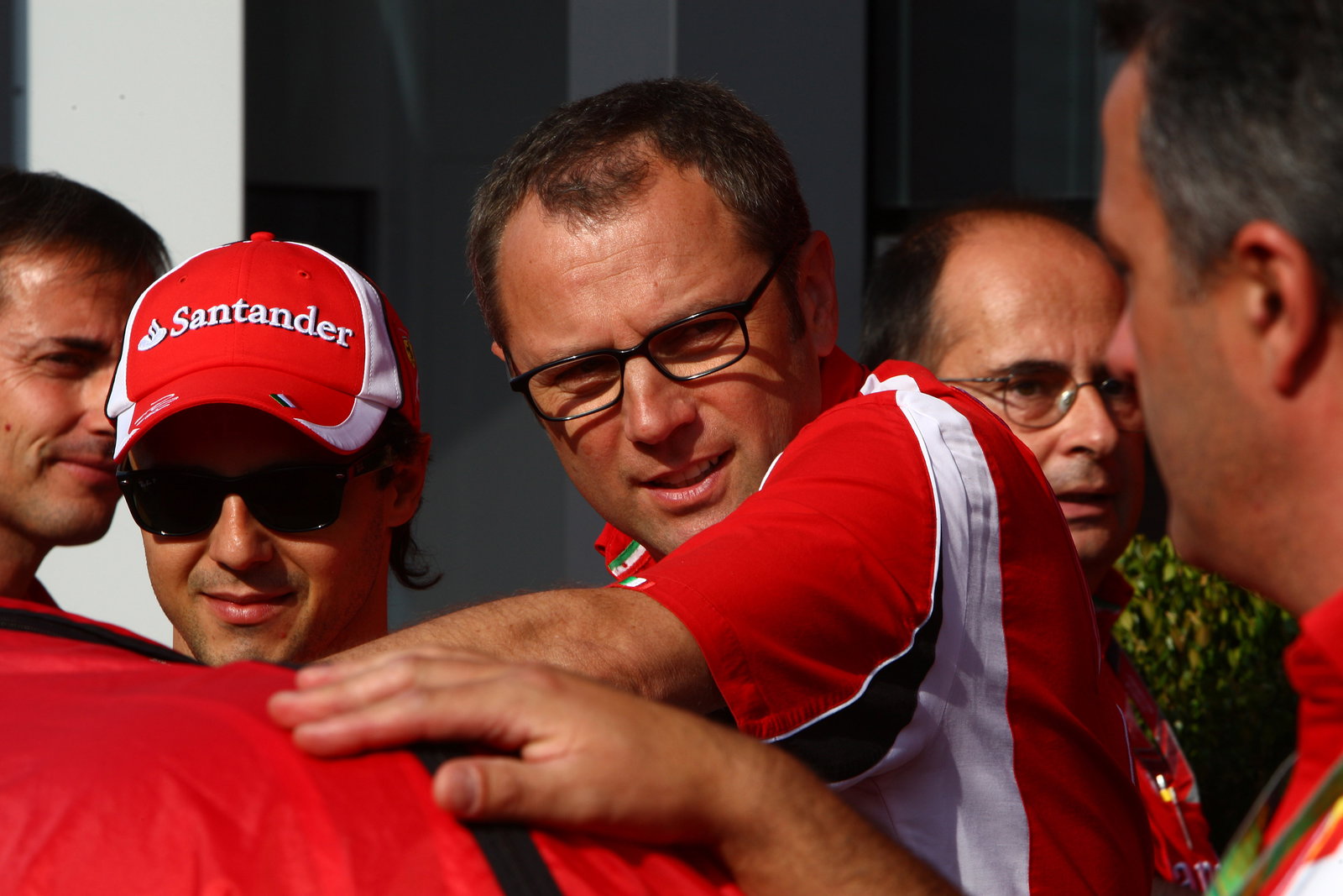 08.09.2011- Felipe Massa (BRA), Scuderia Ferrari, F-150 Italia and Stefano Domenicali (ITA), Team Pr
