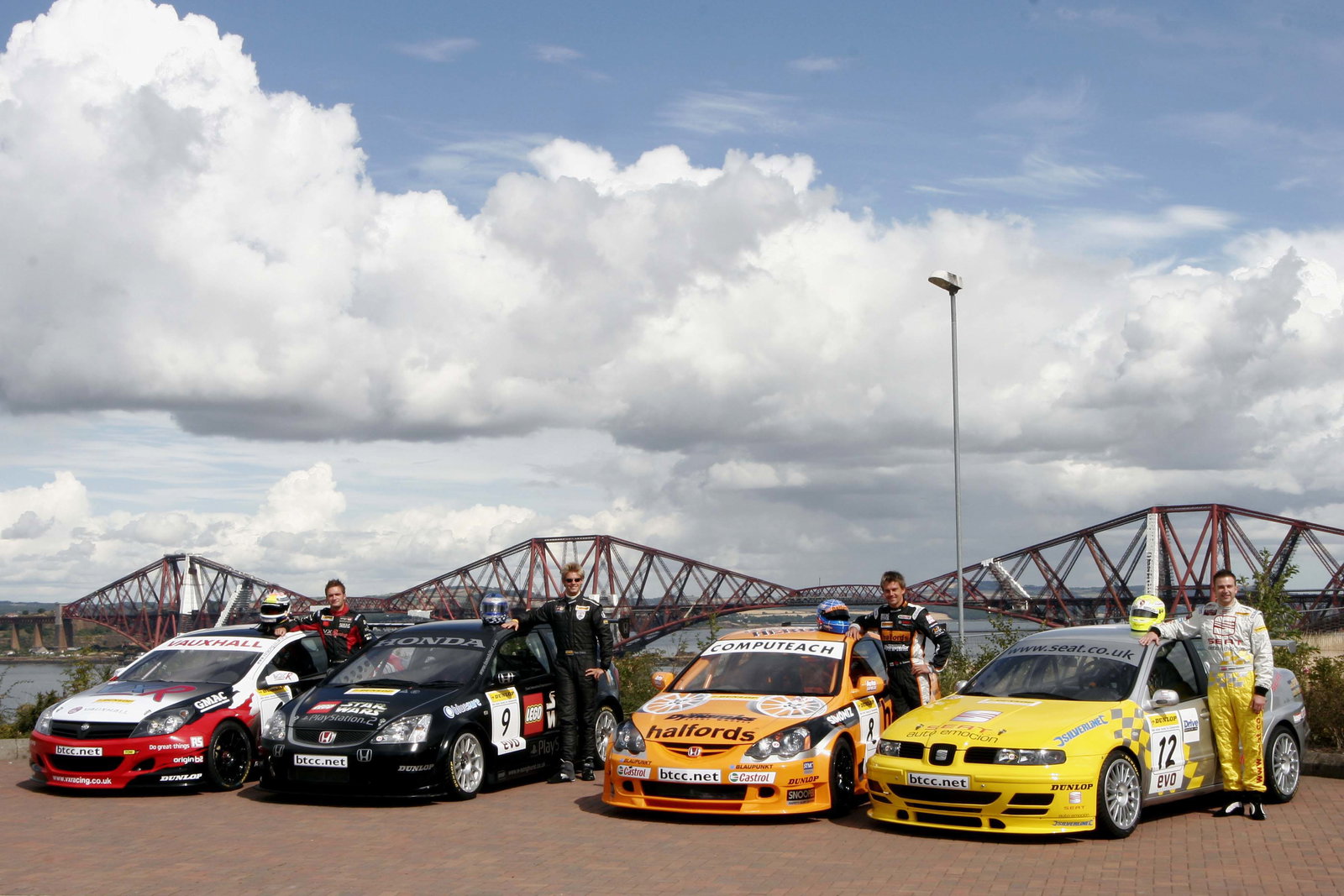 BTCC drivers prepare to tackle the Forth Road Bridge