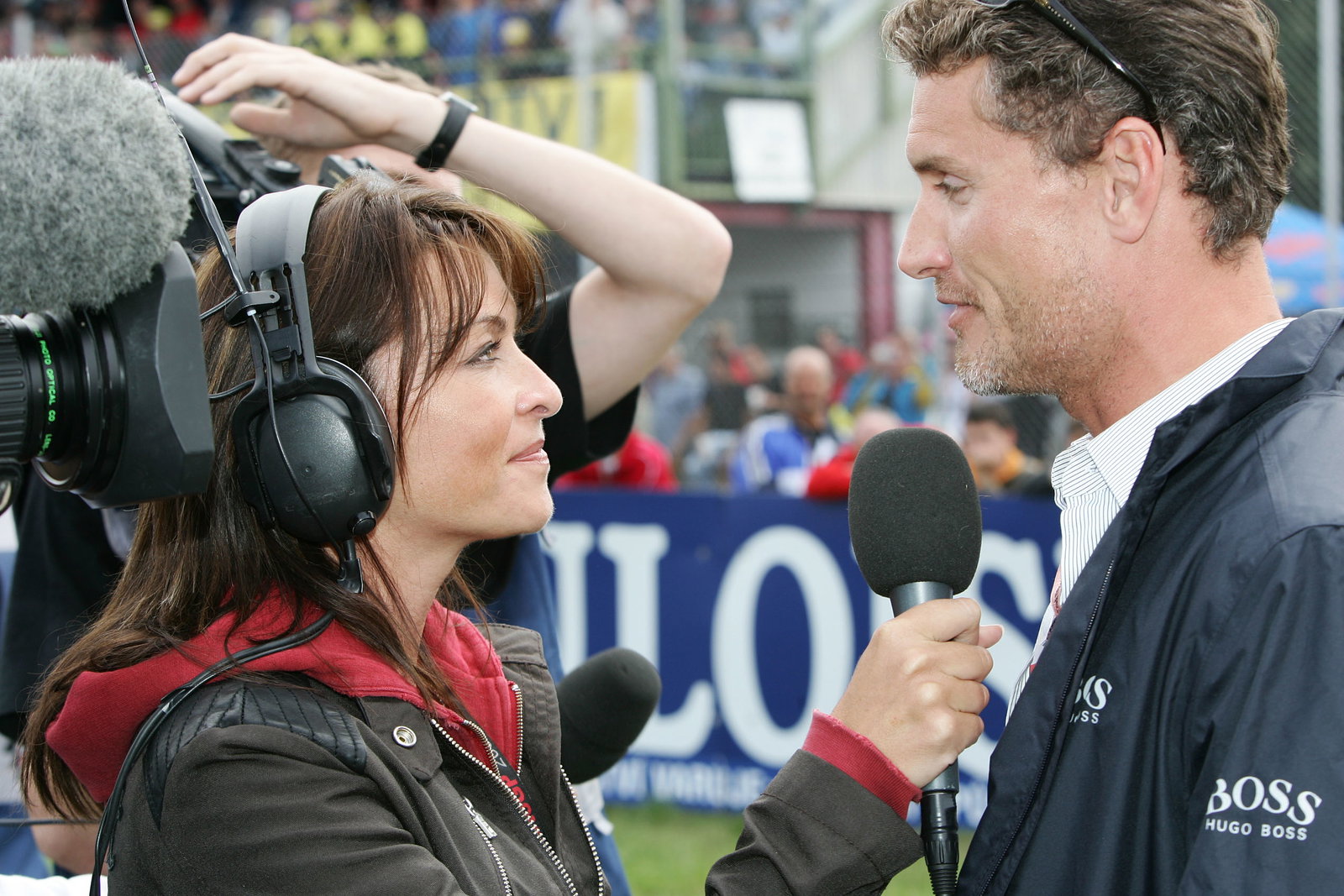 Suzi Perry interviews David Coultard, Czech MotoGP, 2005
