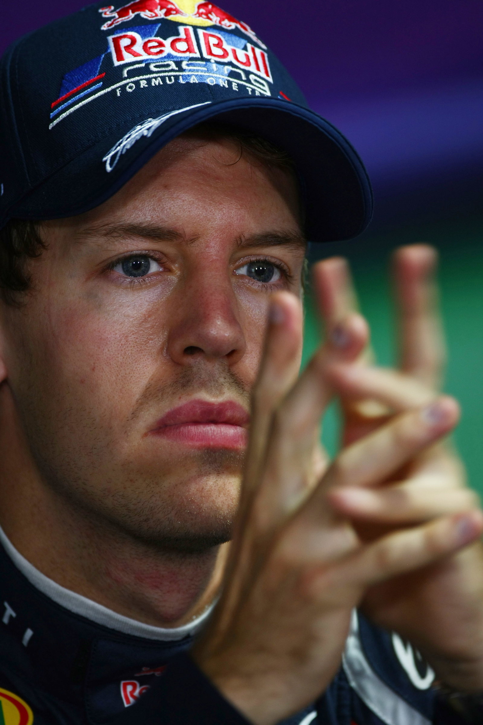 15.10.2011- Qualifying, Press conference, Sebastian Vettel (GER), Red Bull Racing, RB7
