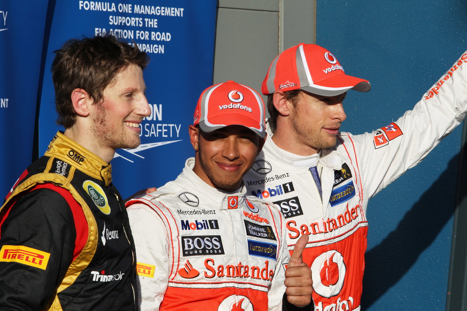 Qualifying Results: 1st place Lewis Hamilton (GBR), McLaren Mercedes, 2nd place Jenson Button (GBR),