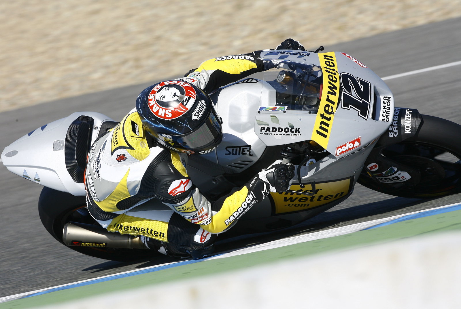 Luthi, Jerez Moto2/3 tests, March 2012