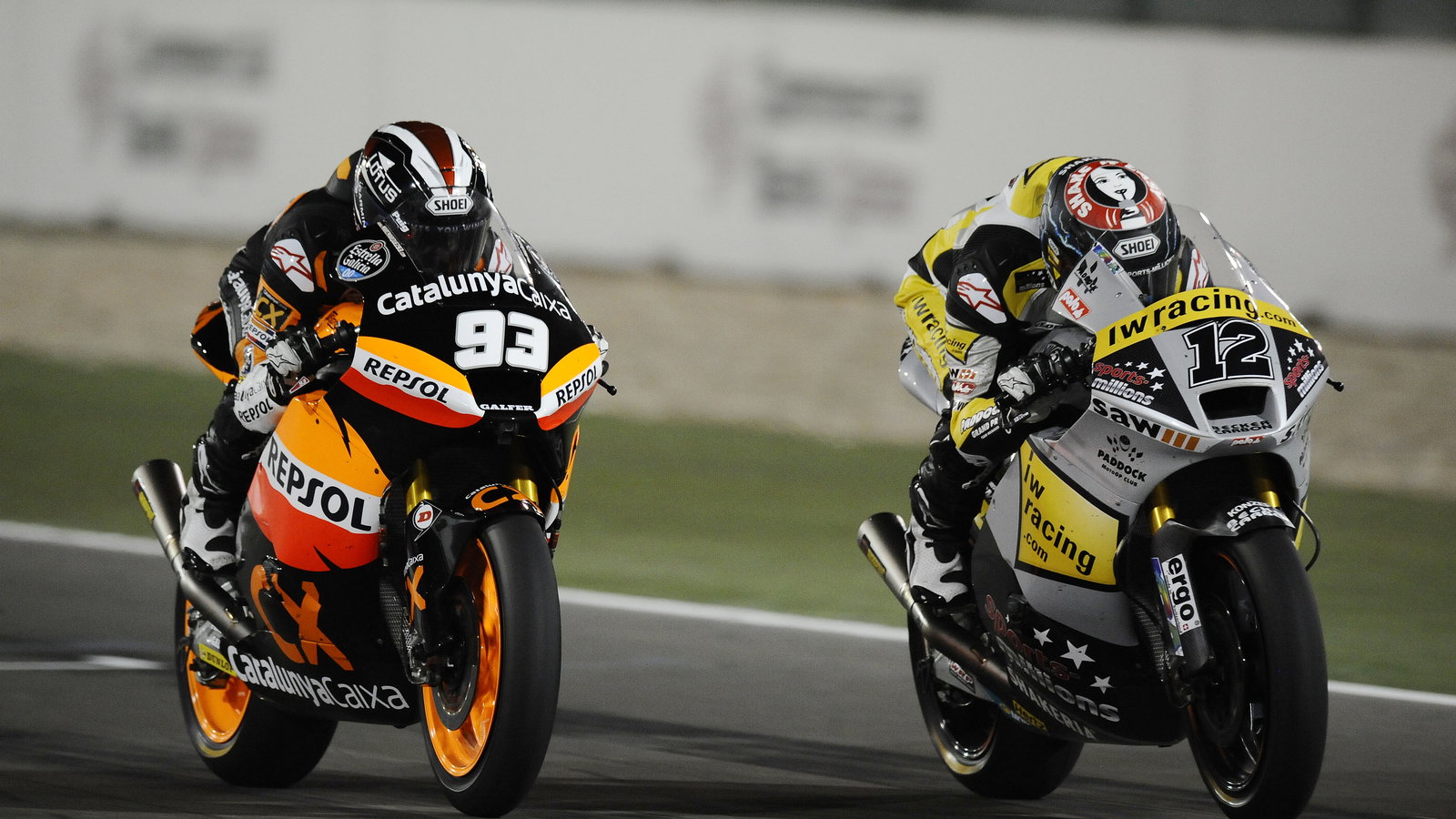 Marquez and Luthi, Qatar Moto2 Race 2012