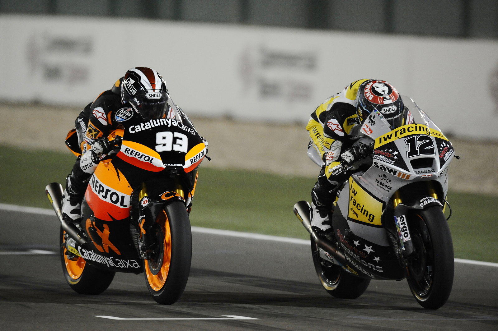 Marquez and Luthi, Qatar Moto2 Race 2012