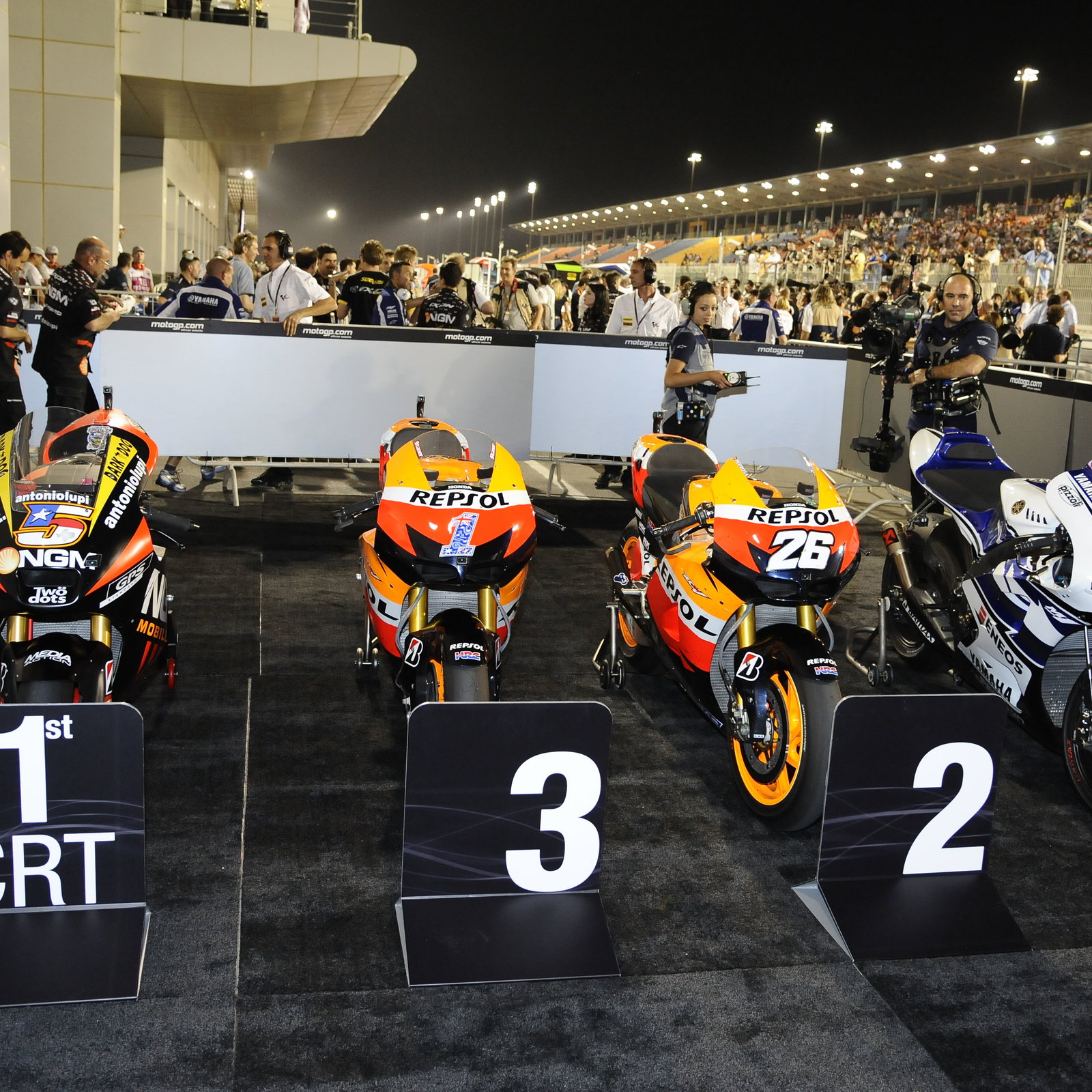 Parc ferme, Qatar MotoGP Race 2012
