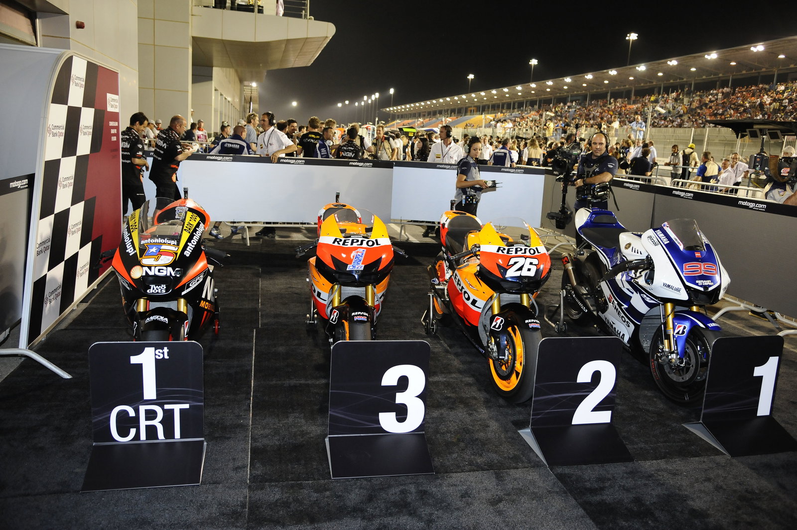 Parc ferme, Qatar MotoGP Race 2012