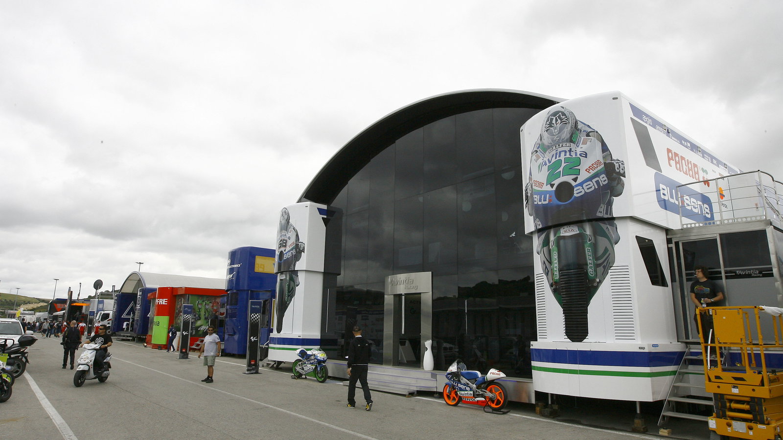 Avintia Blusens hospitality unit, Spanish MotoGP 2012
