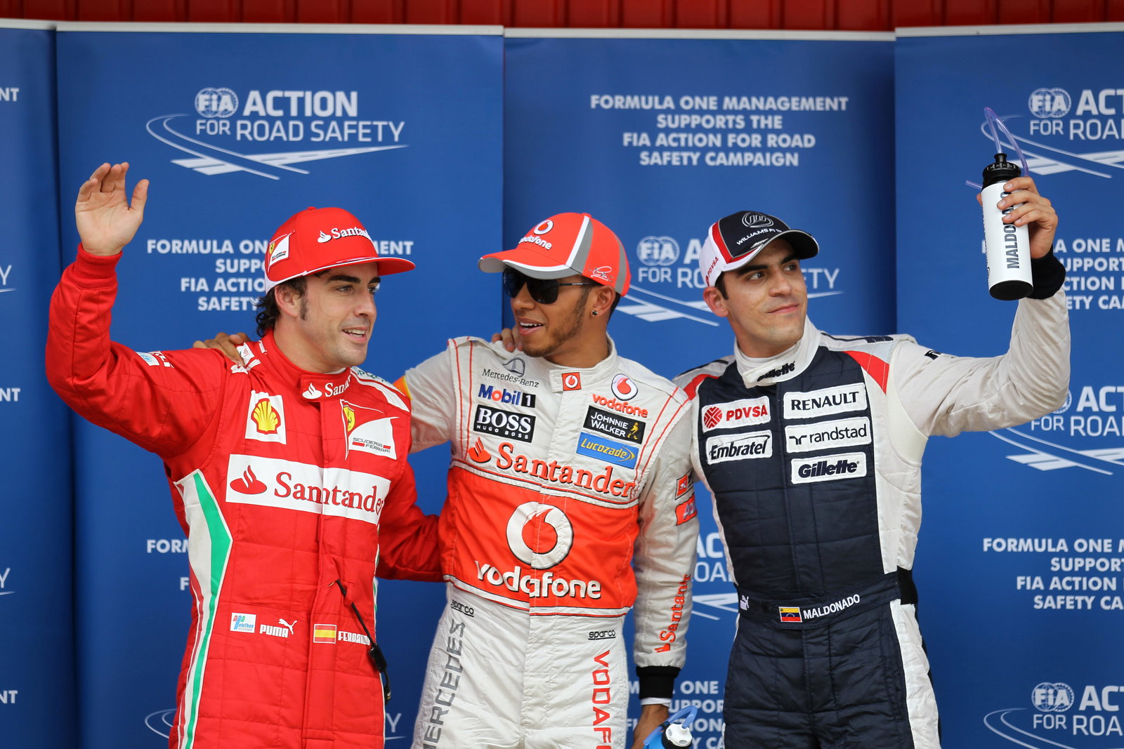 12.05.2012- Qualifying, Lewis Hamilton (GBR) McLaren Mercedes MP4-27 pole position, 2nd position Pas