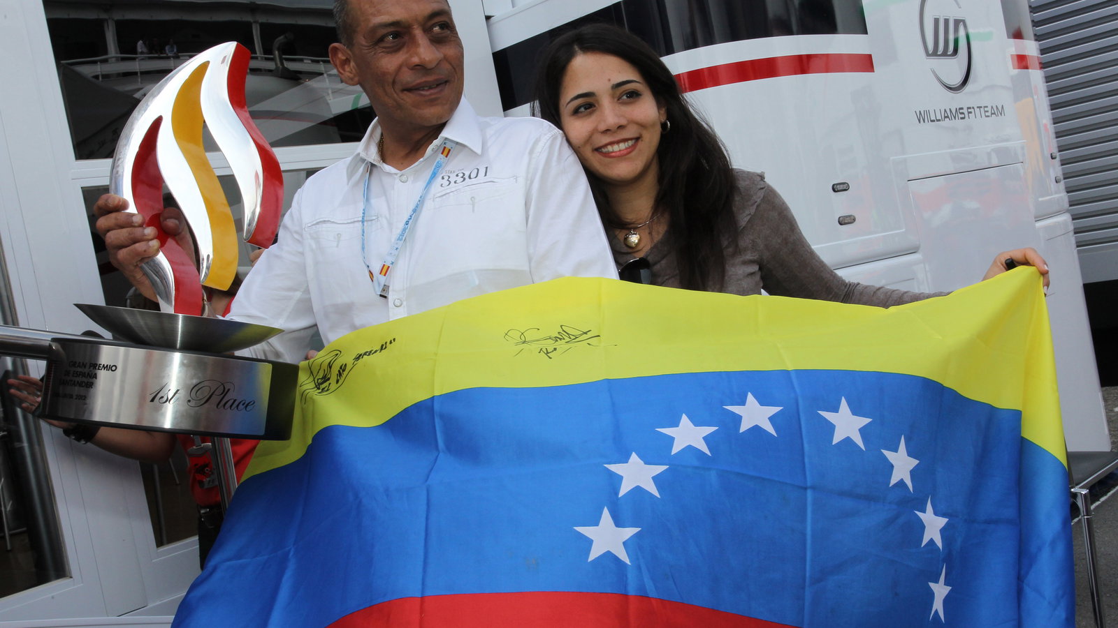 13.05.2012- Celebration, The father of Pastor Maldonado (VEN) Williams F1 Team FW34