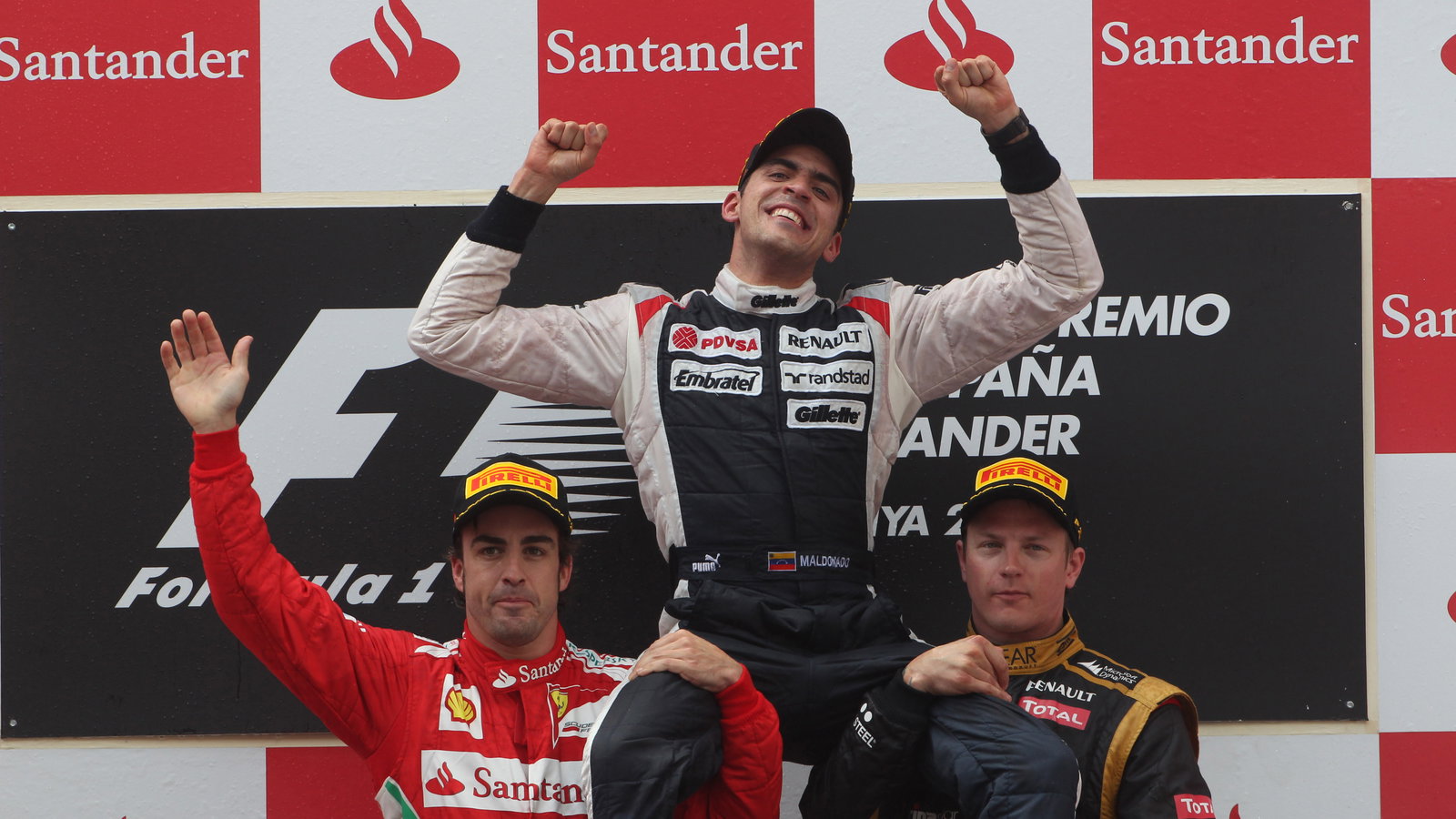 13.05.2012- Race, Pastor Maldonado (VEN) Williams F1 Team FW34 race winner, 2nd position Fernando Al