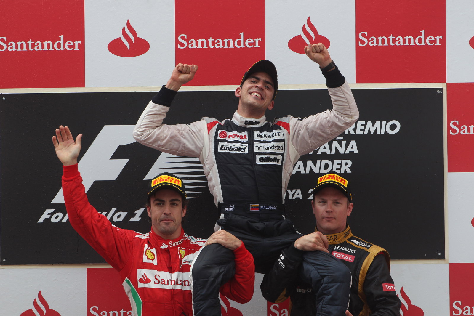 13.05.2012- Race, Pastor Maldonado (VEN) Williams F1 Team FW34 race winner, 2nd position Fernando Al