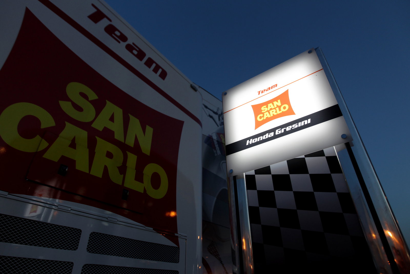 Gresini San Carlo hospitality in paddock, Catalunya MotoGP 2012