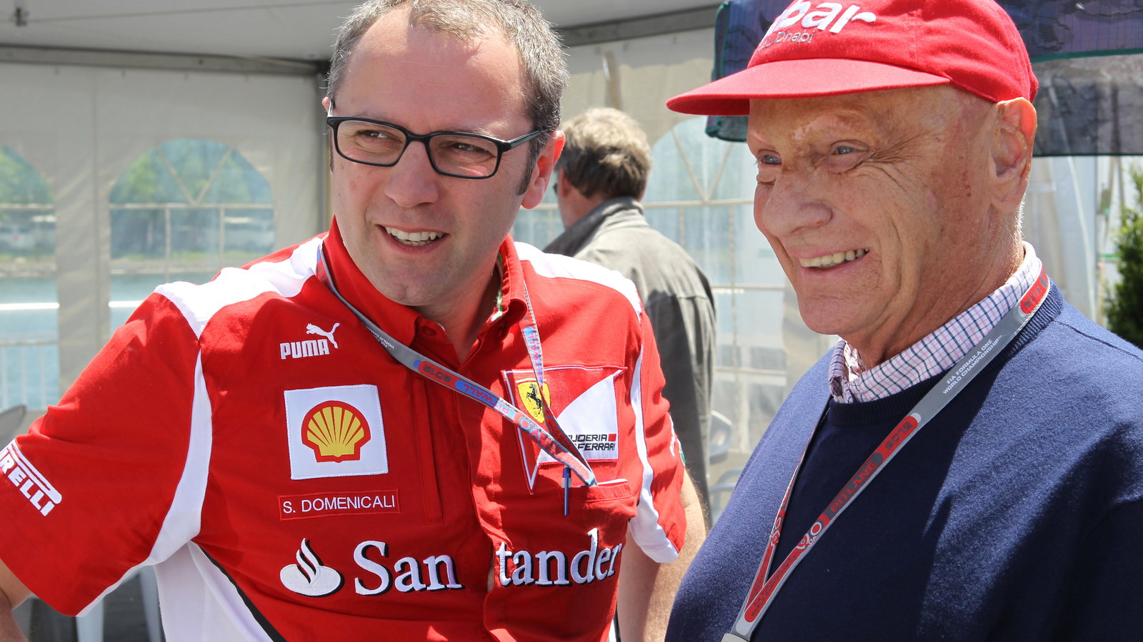 09.06.2012- Stefano Domenicali (ITA), Team Principal and Nikki Lauda (AU)