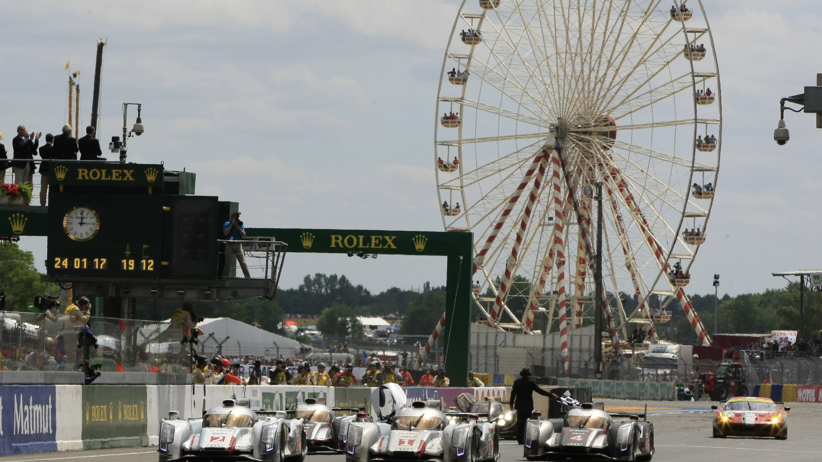 Andre Lotterer/Marcel Fassler/Benoit Treluyer Audi Sport Team Joest Audi R18 E-Tron Quattro wins the