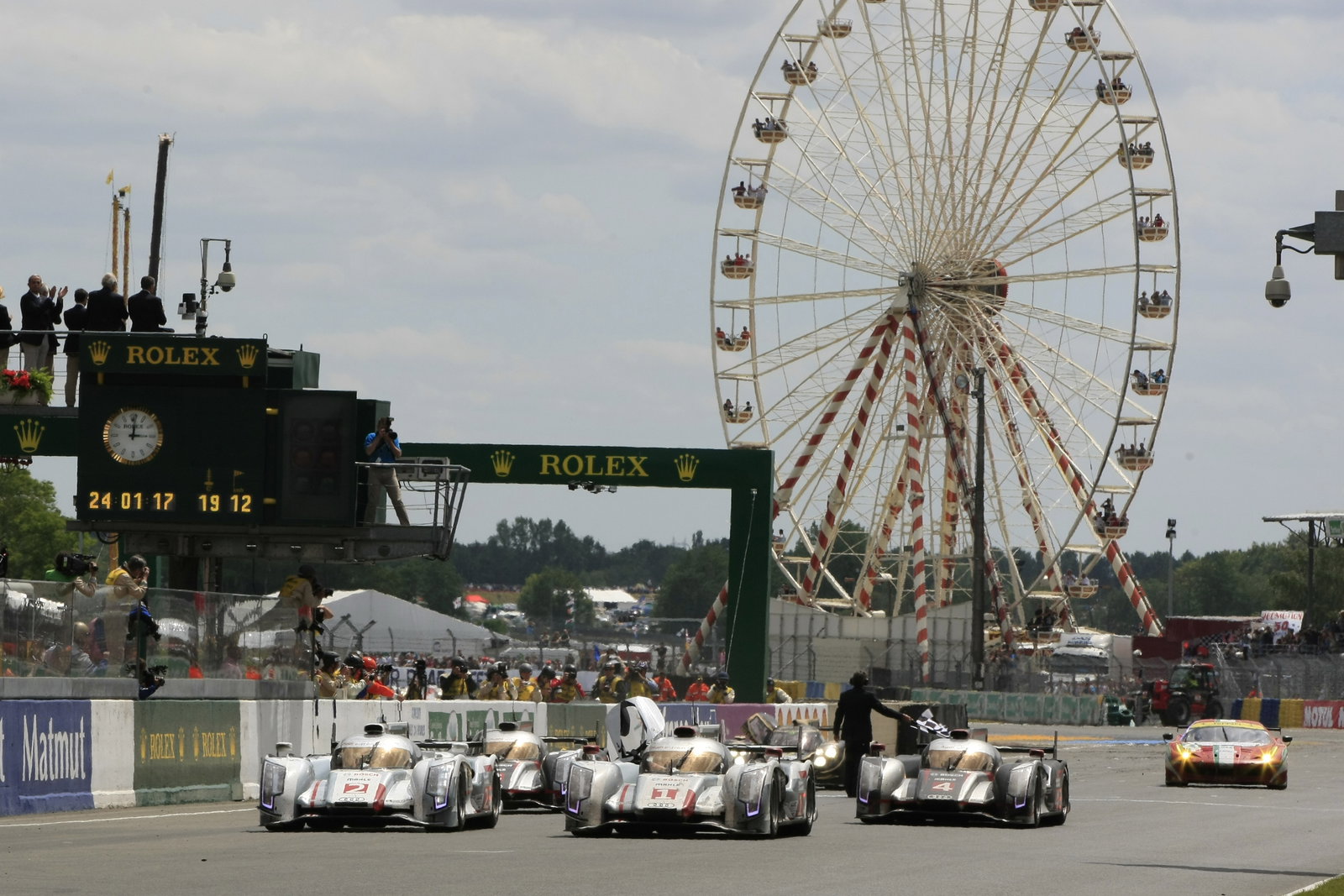 Andre Lotterer/Marcel Fassler/Benoit Treluyer Audi Sport Team Joest Audi R18 E-Tron Quattro wins the