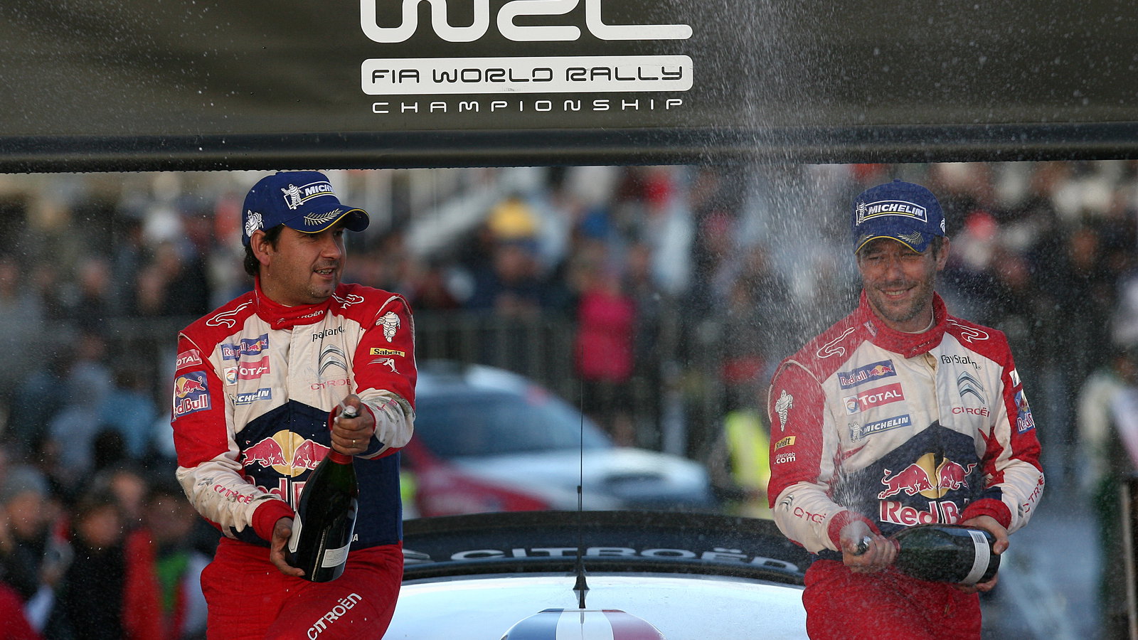 Podium - 1st outright Sebastion Loeb (FRA) Daniel Elena (MCO) Citroen DS3 WRC