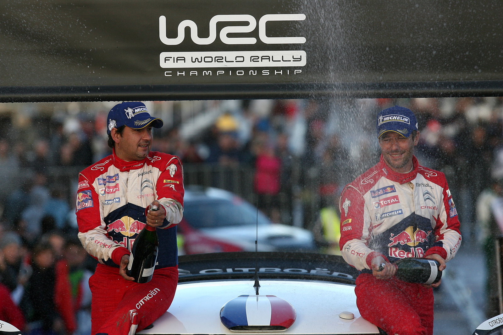 Podium - 1st outright Sebastion Loeb (FRA) Daniel Elena (MCO) Citroen DS3 WRC