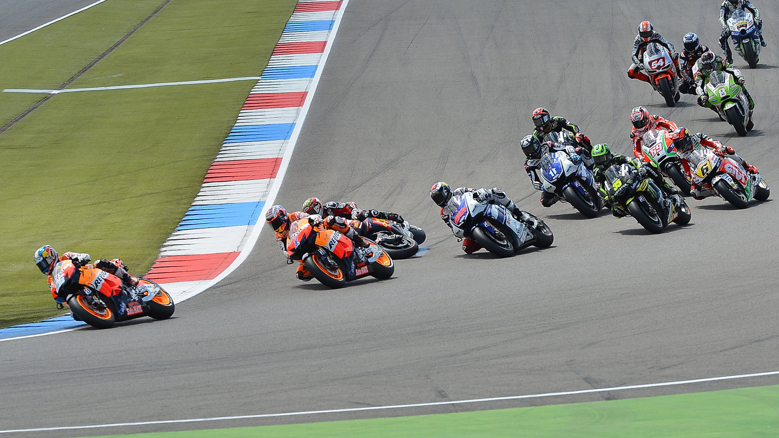 Pedrosa leads, Bautista crashes, Dutch MotoGP 2012