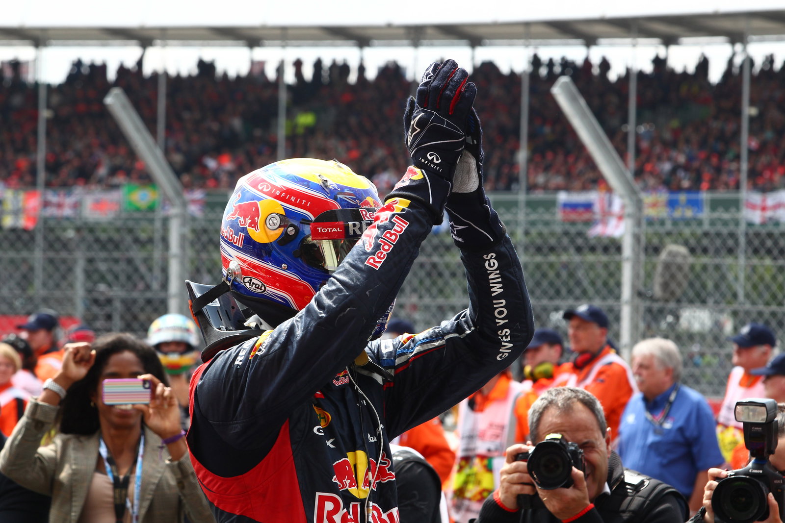 08.07.2012- Race, Mark Webber (AUS) Red Bull Racing RB8 race winner