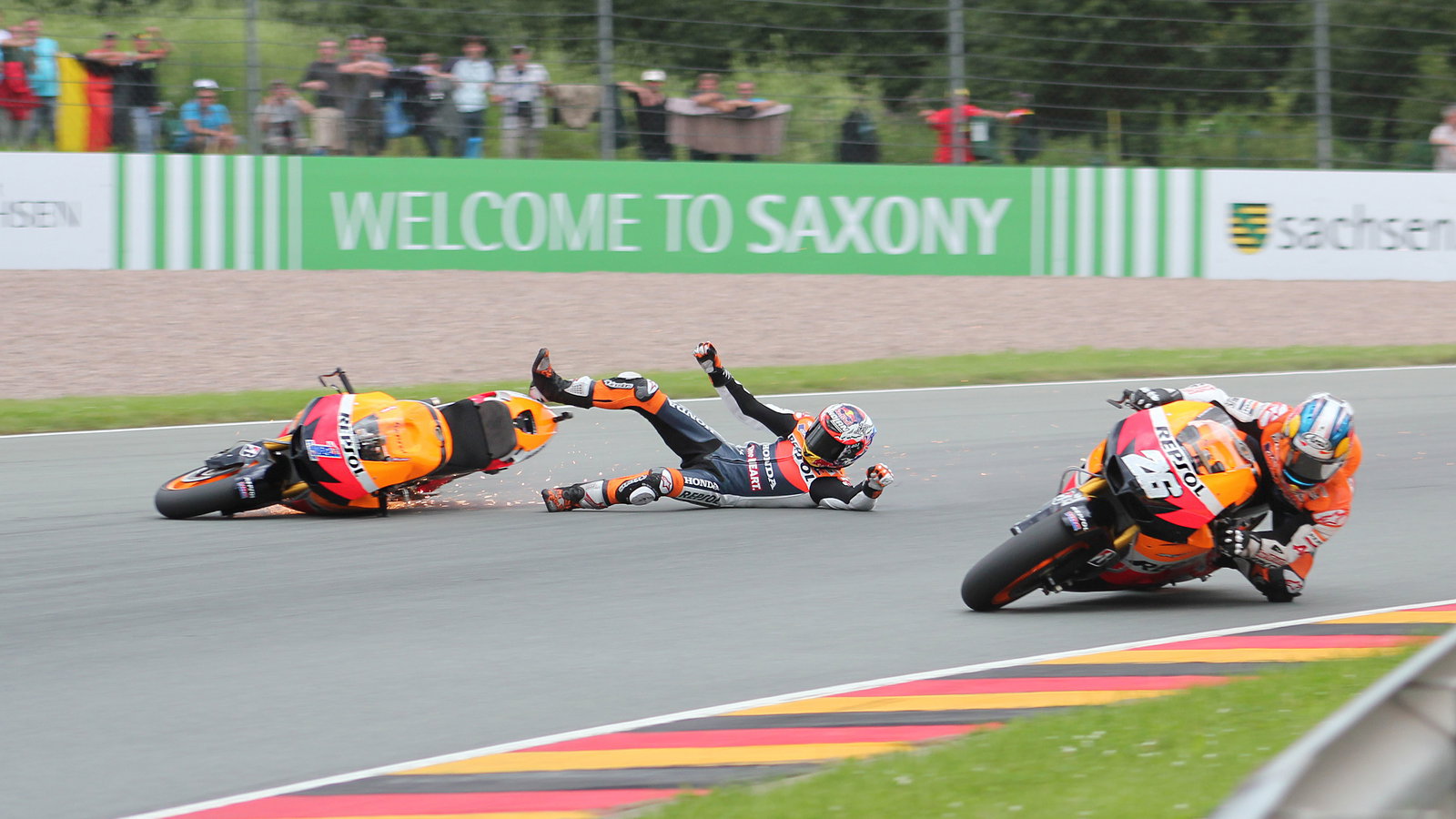 Stoner crash, German MotoGP 2012