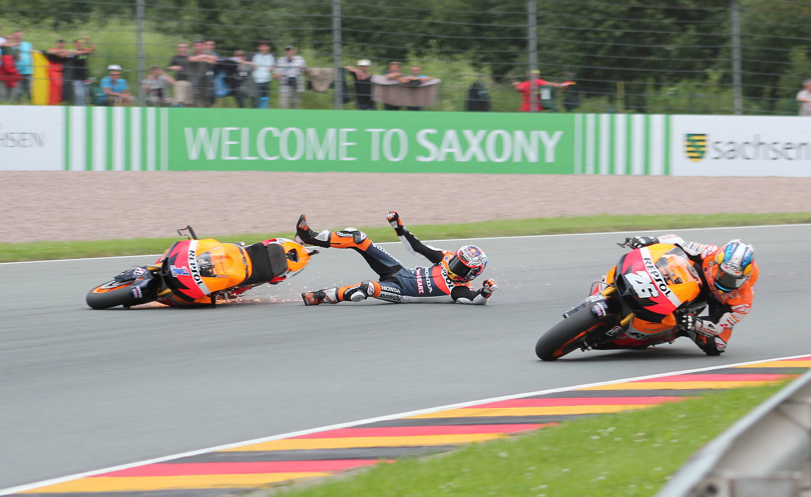 Stoner crash, German MotoGP 2012