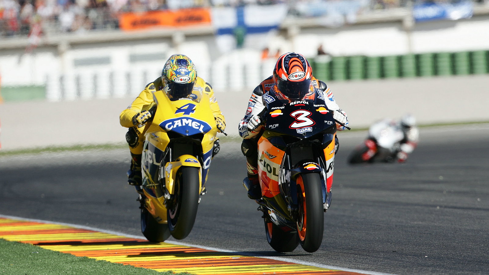 Biaggi, Barros, Valencia MotoGP Race, 2005