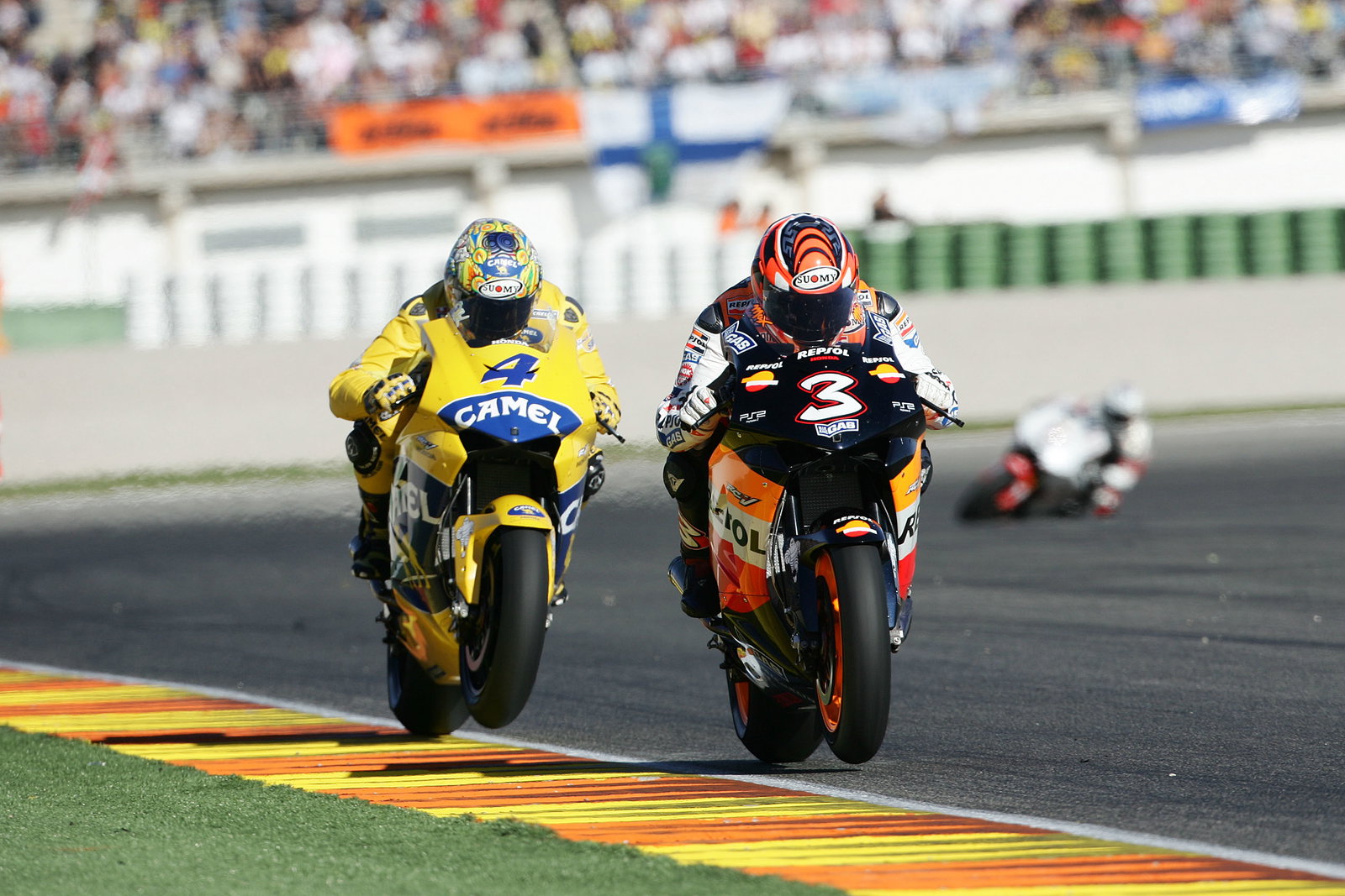 Biaggi, Barros, Valencia MotoGP Race, 2005