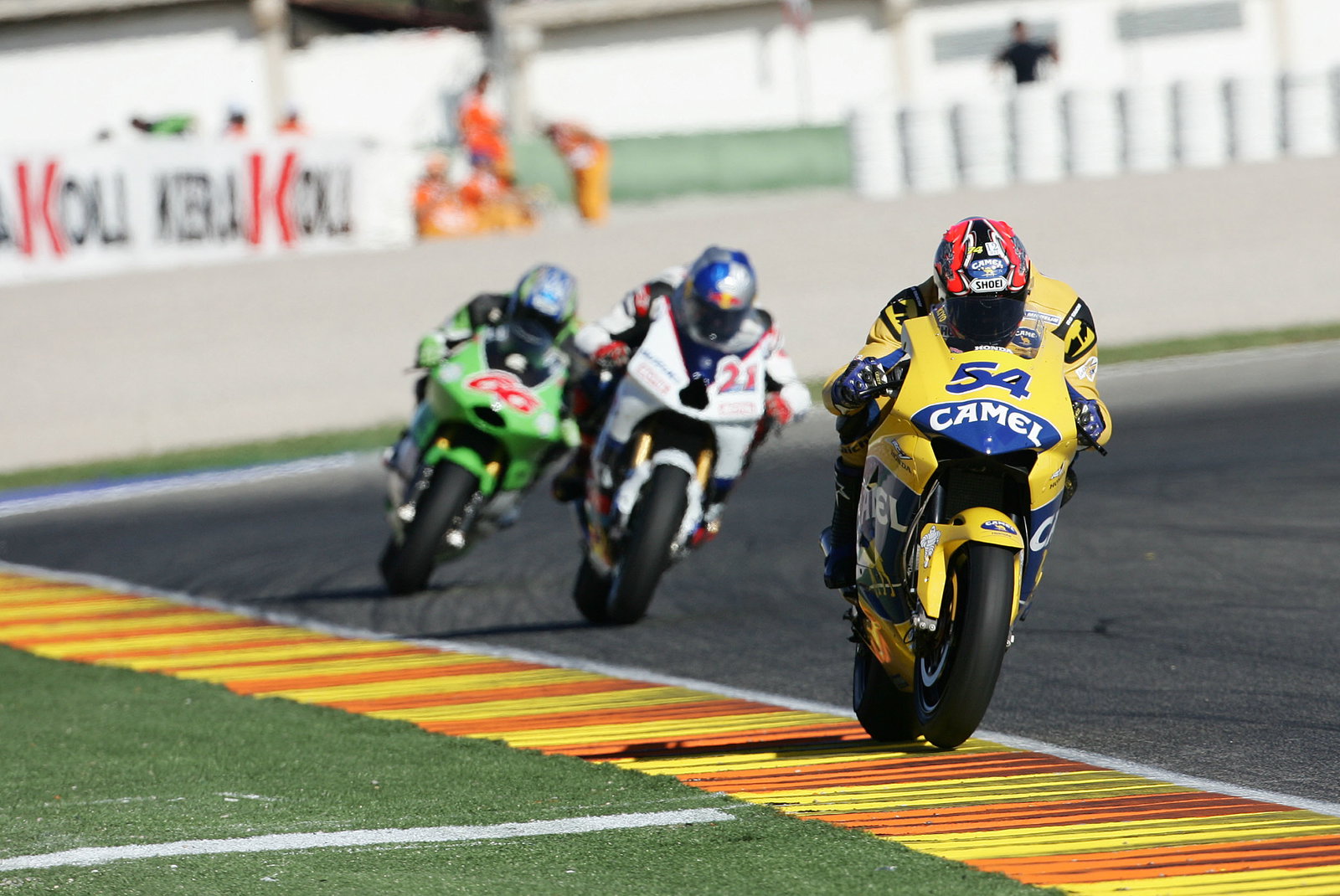 Kiyonari, Hopkins, Hofmann, Valencia MotoGP Race, 2005