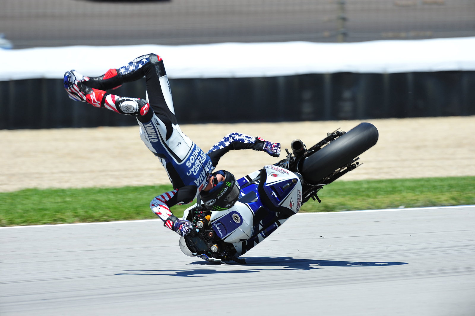 Spies crash, Indianapolis MotoGP, 2012