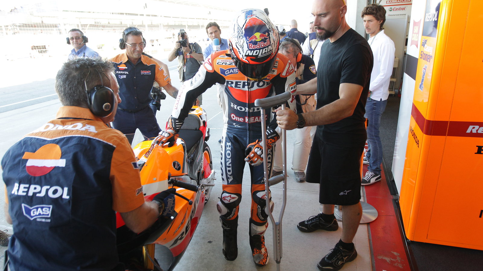 Injured Stoner, Indianapolis MotoGP 2012