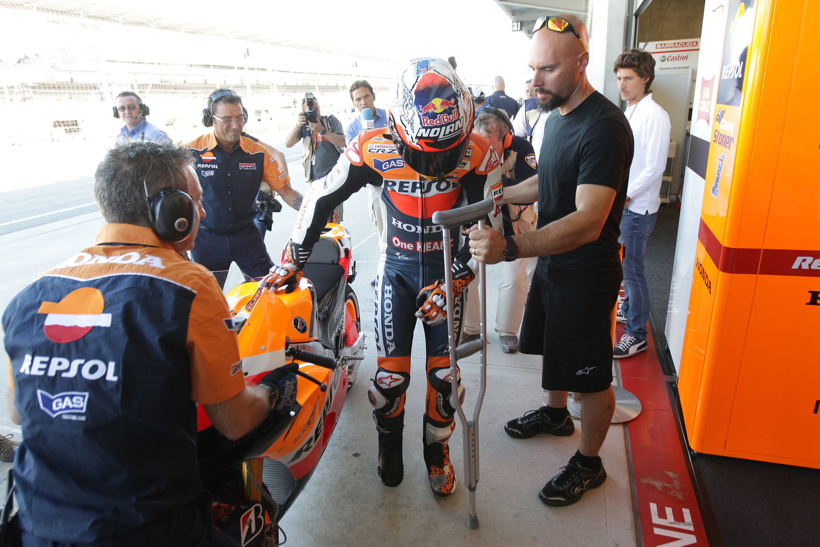 Injured Stoner, Indianapolis MotoGP 2012