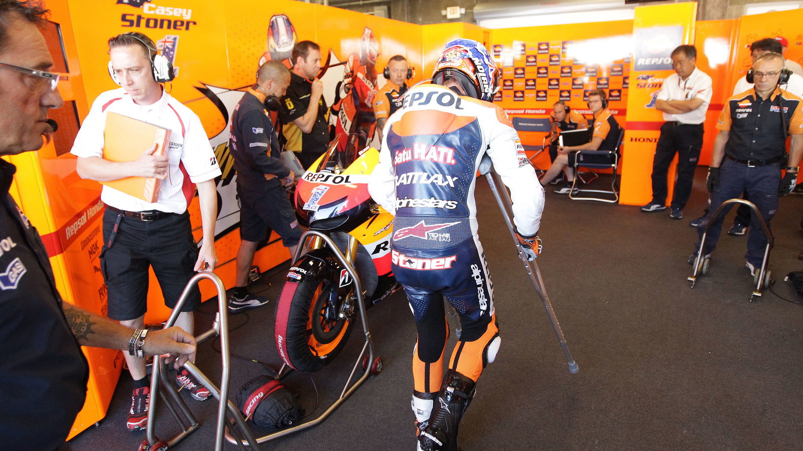 Injured Stoner, Indianapolis MotoGP 2012