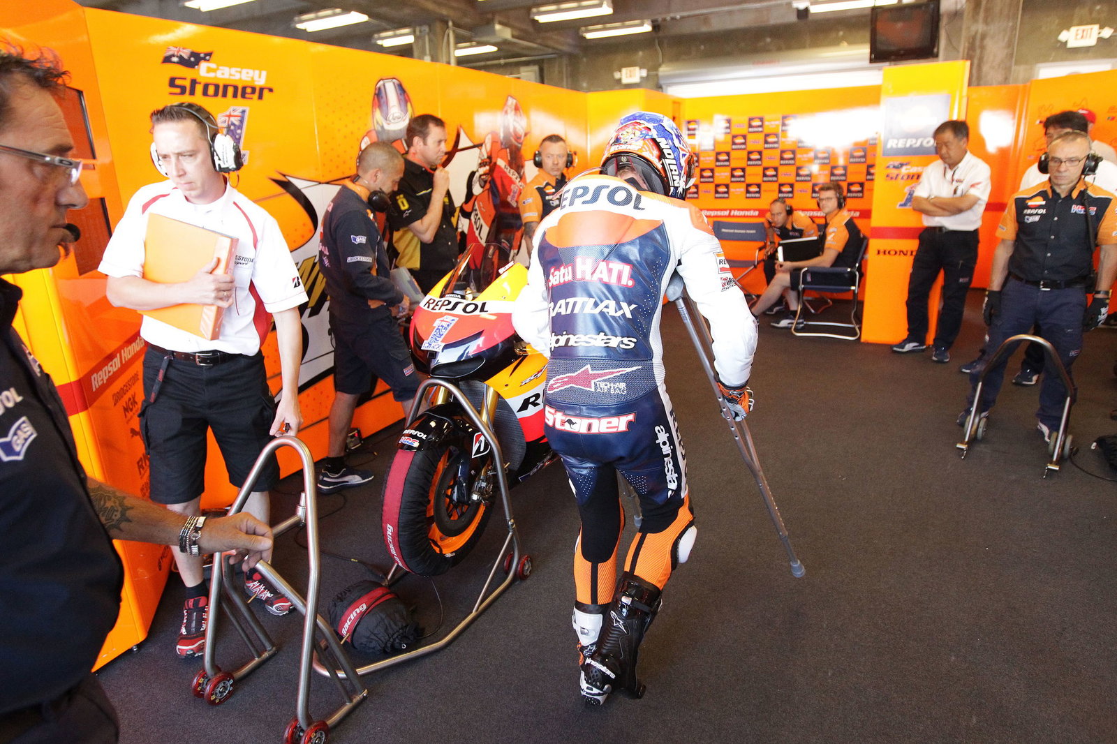 Injured Stoner, Indianapolis MotoGP 2012