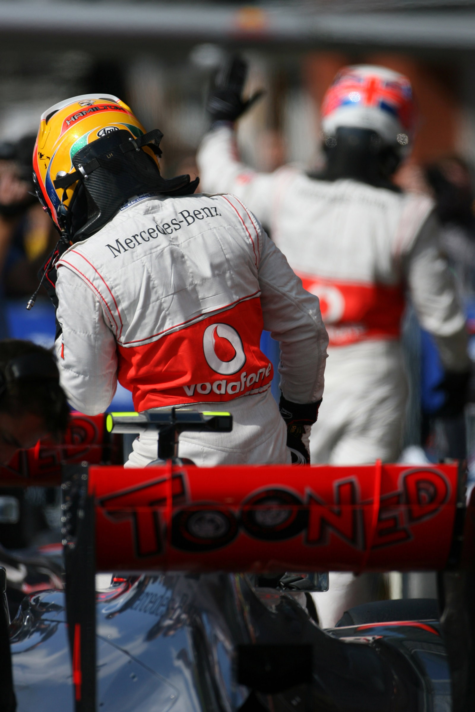 01.09.2012- Qualifying, Lewis Hamilton (GBR) McLaren Mercedes MP4-27 and Jenson Button (GBR) McLaren