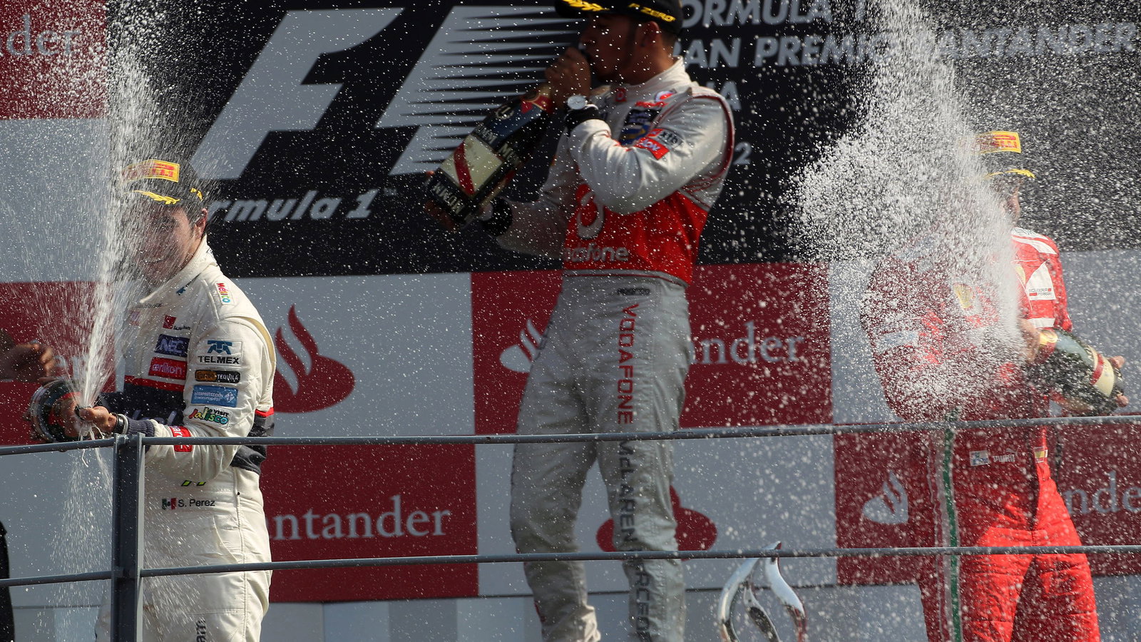 09.09.2012- Race, Sergio Perez, Lewis Hamilton and Fernando Alonso