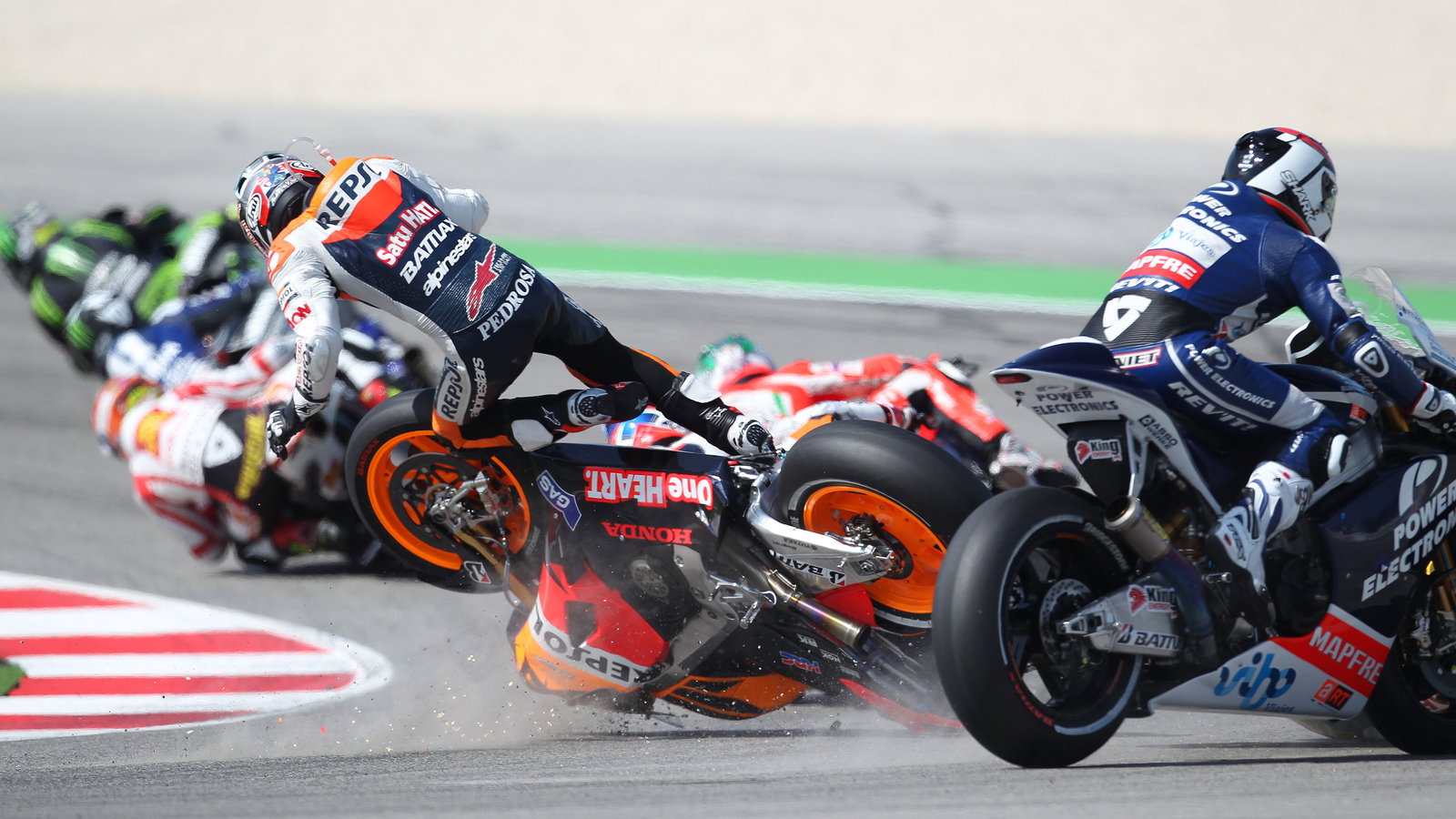 Pedrosa crash, San Marino MotoGP 2012
