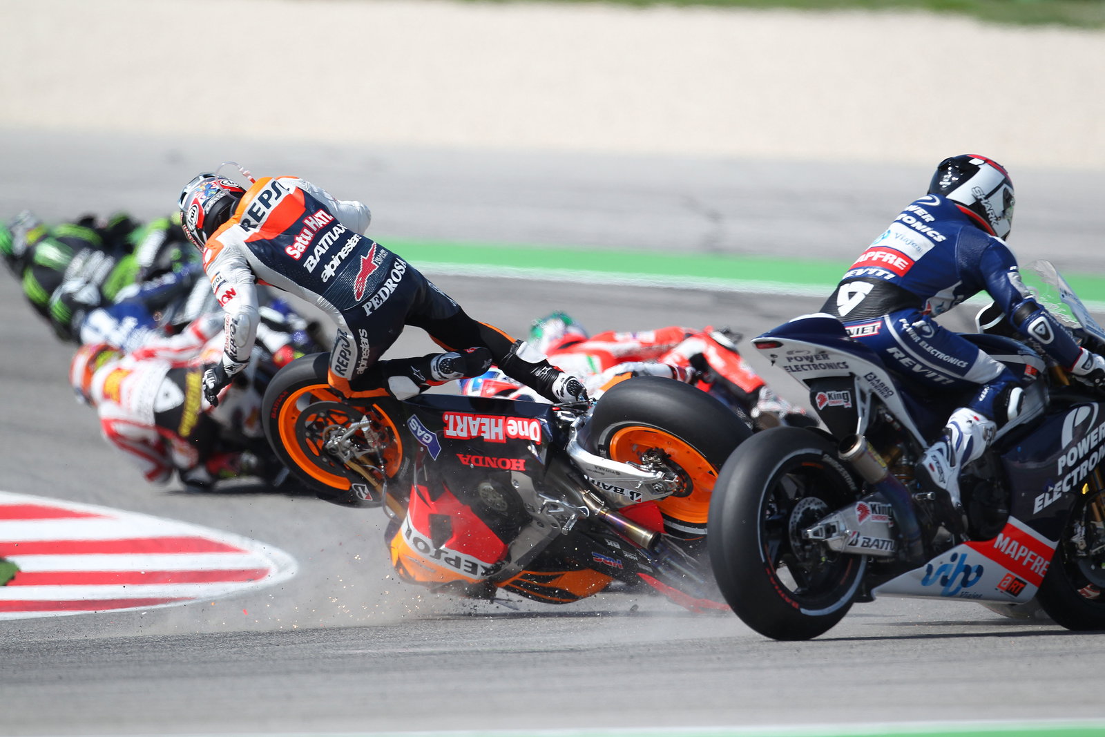 Pedrosa crash, San Marino MotoGP 2012