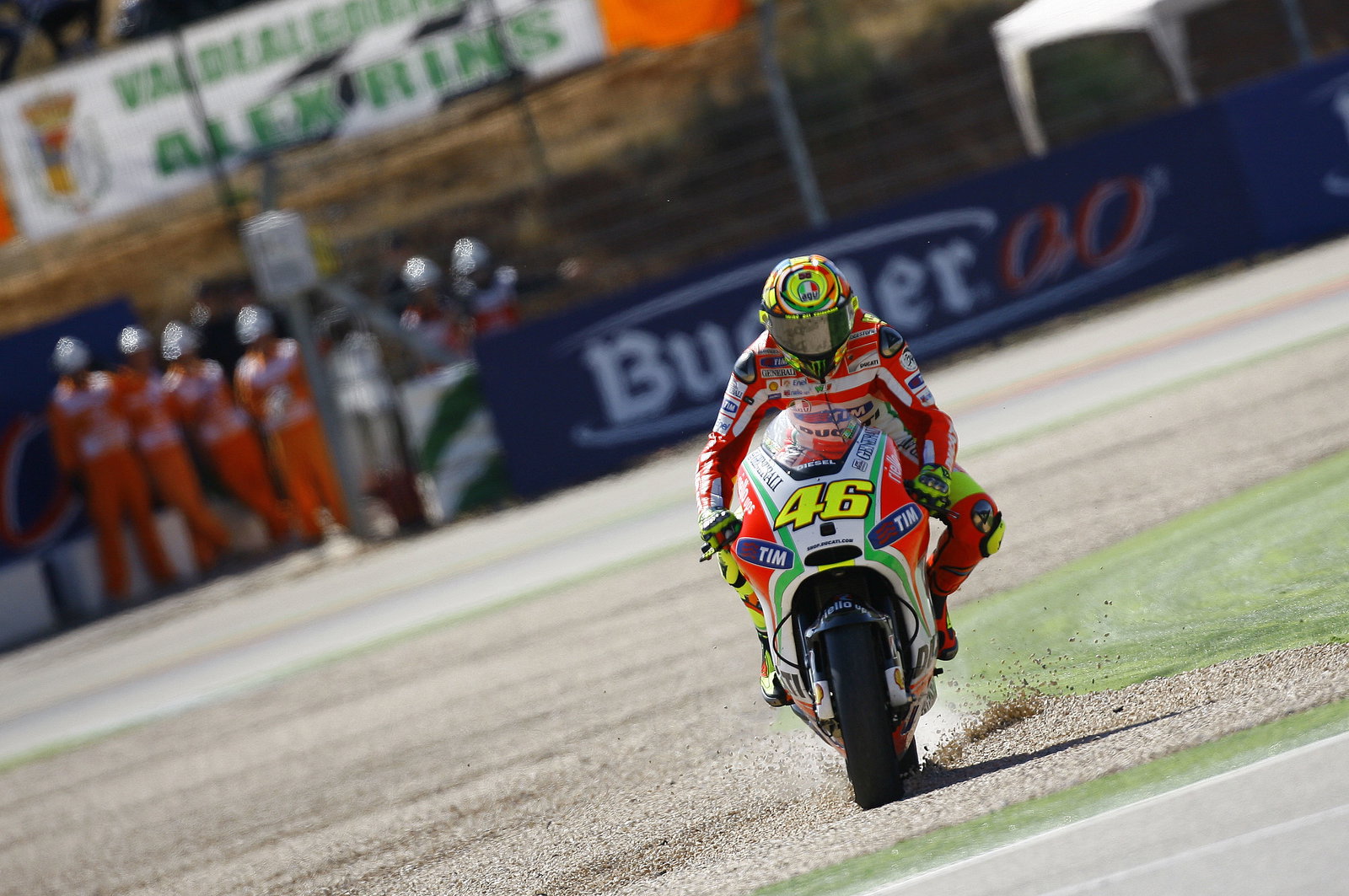 Rossi in the gravel, Aragon MotoGP 2012