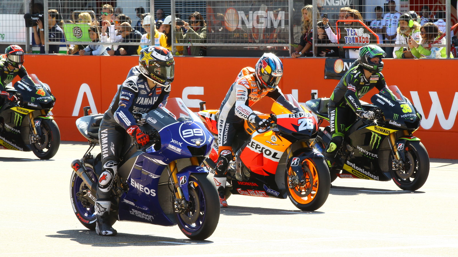 Lorenzo, Pedrosa, Crutchlow, Aragon MotoGP 2012
