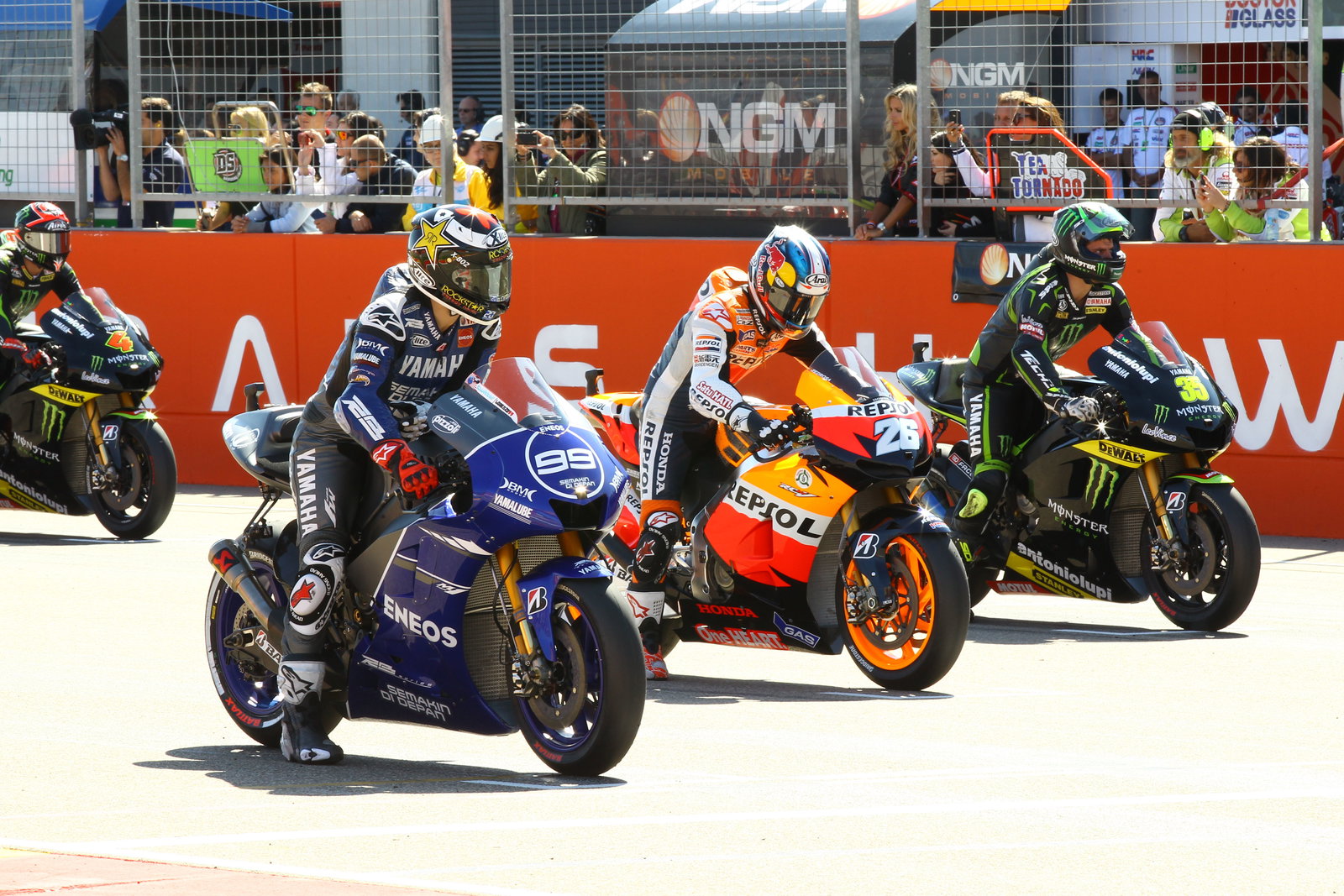 Lorenzo, Pedrosa, Crutchlow, Aragon MotoGP 2012