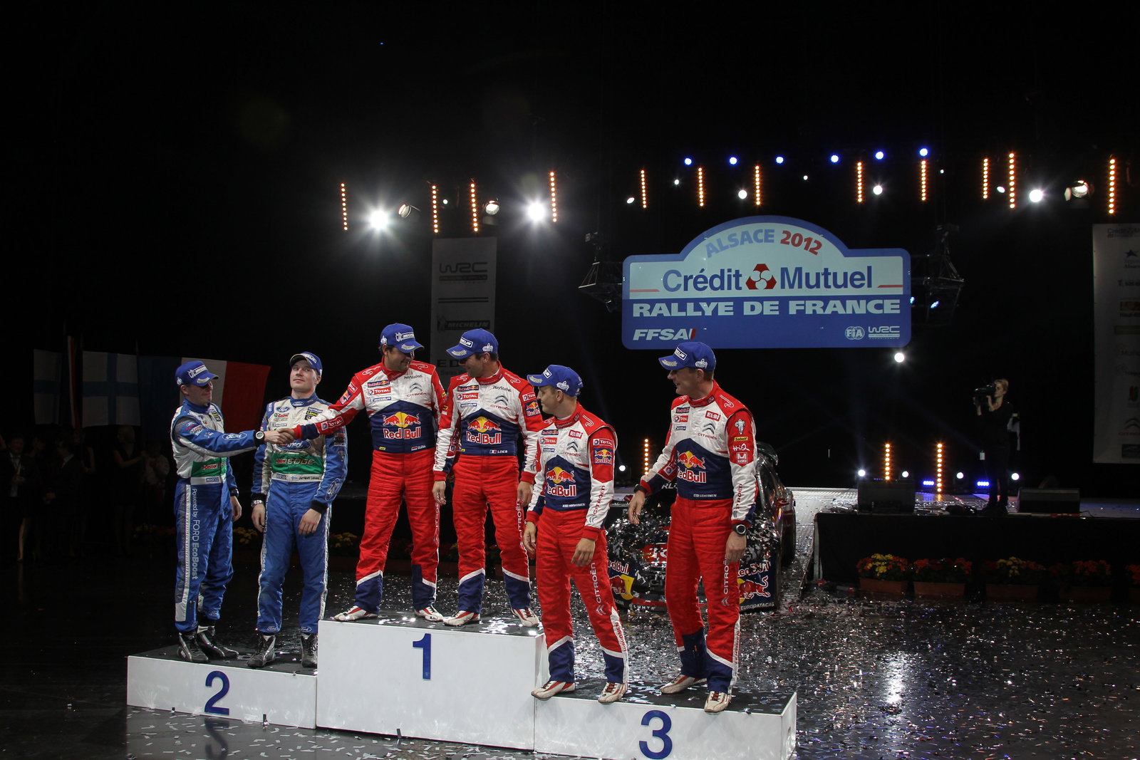 podium, Sebastien Loeb (FRA) Daniel Elena (MON), Citroën DS3 WRC, Citroën Total World Rally Team, Ja