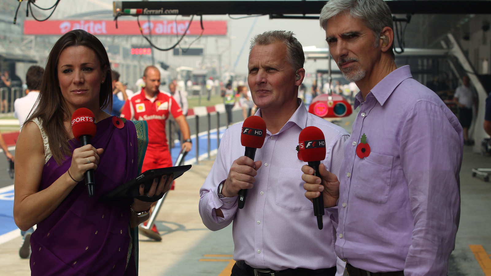 27.10.2012- Free Practice 3, Johnny Herbert (GBR) and Demon HIll